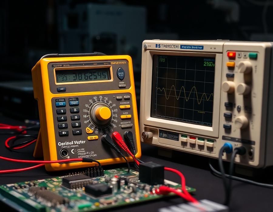 Storage drive tested with diagnostic equipment
